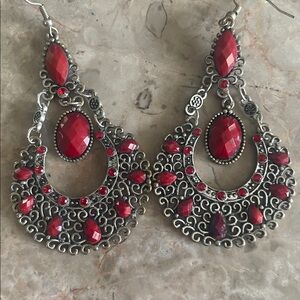 Bohemian style teardrop earrings dangle! Approximately 3” super cute!